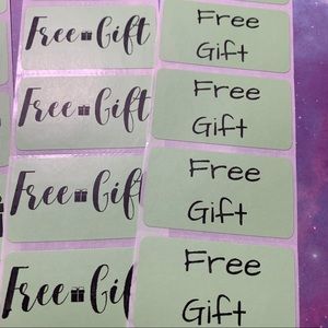 100 free gift stickers 2 designs